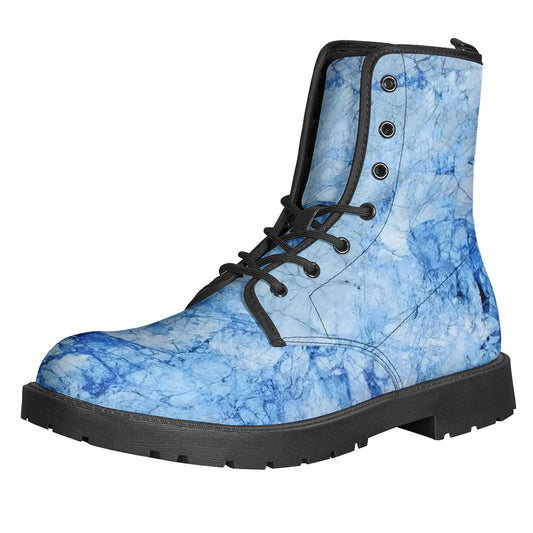 Ice Blue Marble Print Backpack