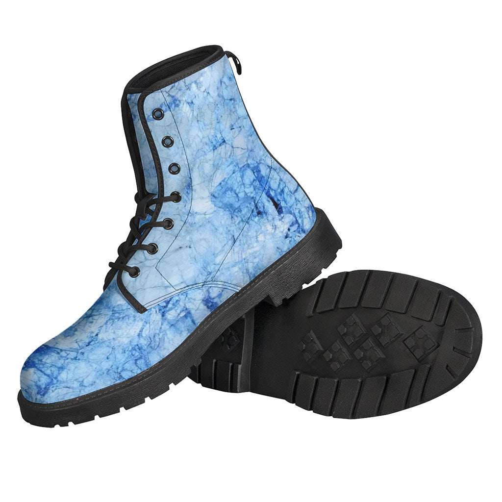 Ice Blue Marble Print Backpack