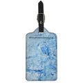Ice Blue Marble Print Luggage Tag