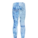 Ice Blue Marble Print Men's leggings