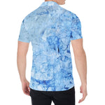Ice Blue Marble Print Men's Shirt