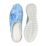 Ice Blue Marble Print Mesh Casual Shoes