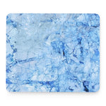 Ice Blue Marble Print Mouse Pad