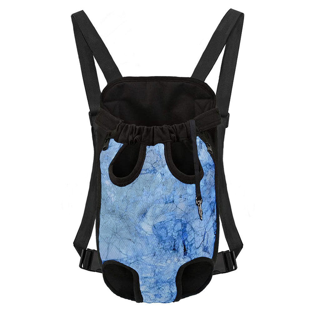 Ice Blue Marble Print Pet Carrier Backpack