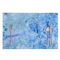 Ice Blue Marble Print Placemat