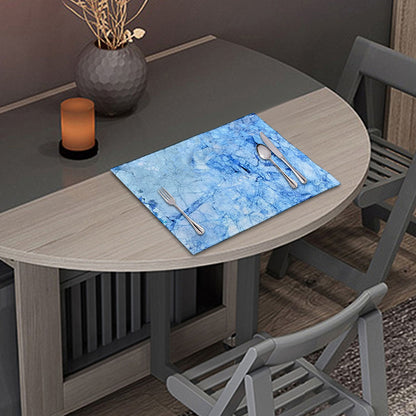 Ice Blue Marble Print Placemat