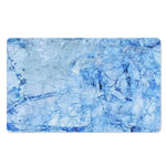 Ice Blue Marble Print Polyester Doormat