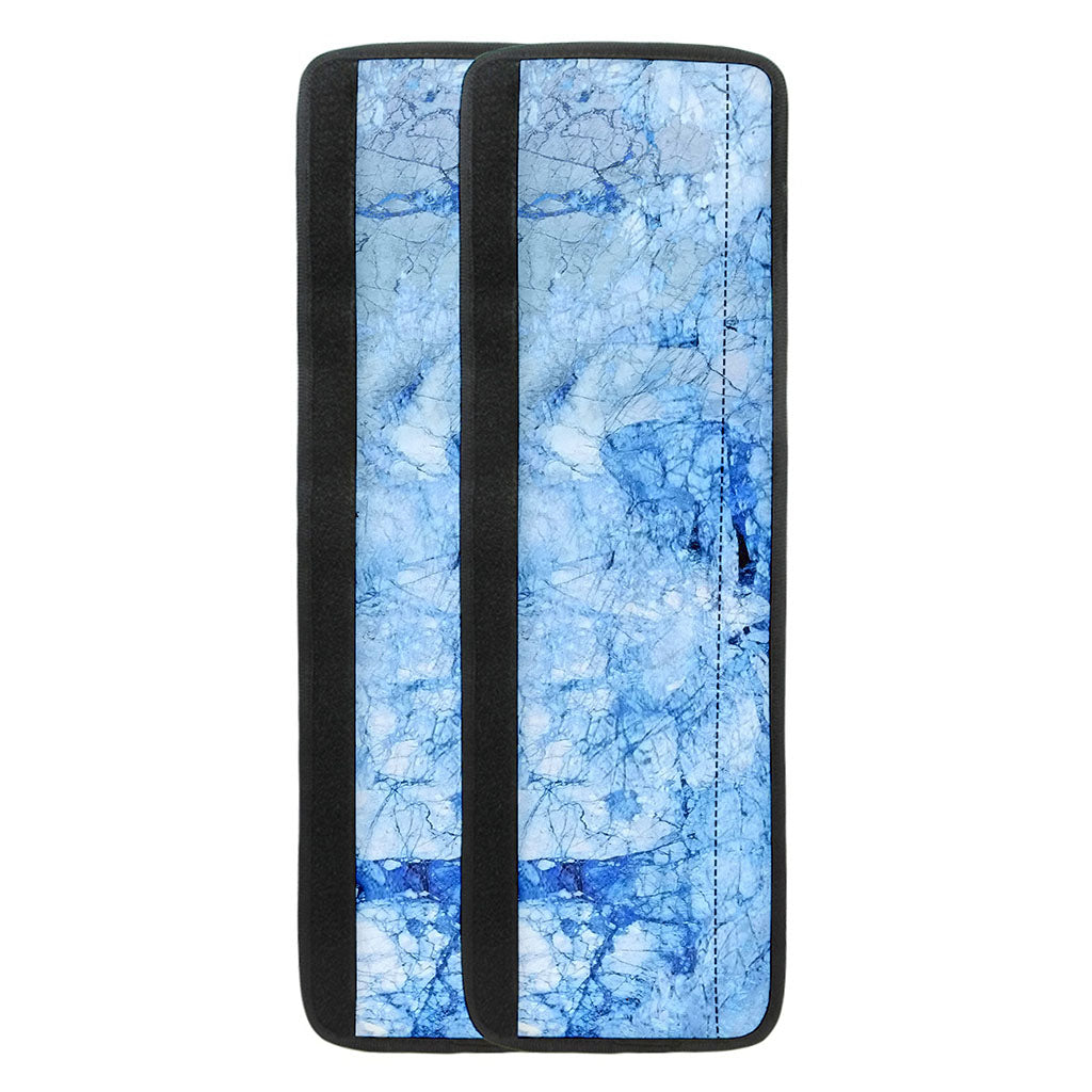 Ice Blue Marble Print Refrigerator Handle Covers