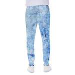 Ice Blue Marble Print Scuba Joggers