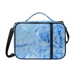 Ice Blue Marble Print Shoulder Strap Bible Bag