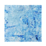 Ice Blue Marble Print Silk Bandana