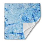Ice Blue Marble Print Silk Bandana