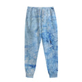 Ice Blue Marble Print Sweatpants