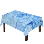 Ice Blue Marble Print Tablecloth