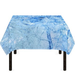 Ice Blue Marble Print Tablecloth