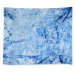 Ice Blue Marble Print Tapestry