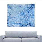 Ice Blue Marble Print Tapestry
