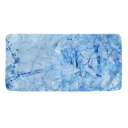 Ice Blue Marble Print Towel