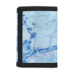 Ice Blue Marble Print Trifold Wallet