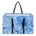Ice Blue Marble Print Utility Tote Bag