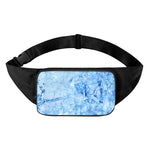 Ice Blue Marble Print Waist Bag