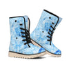 Ice Blue Marble Print Winter Boots