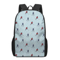 Ice Hockey Players Pattern Print 17 Inch Backpack
