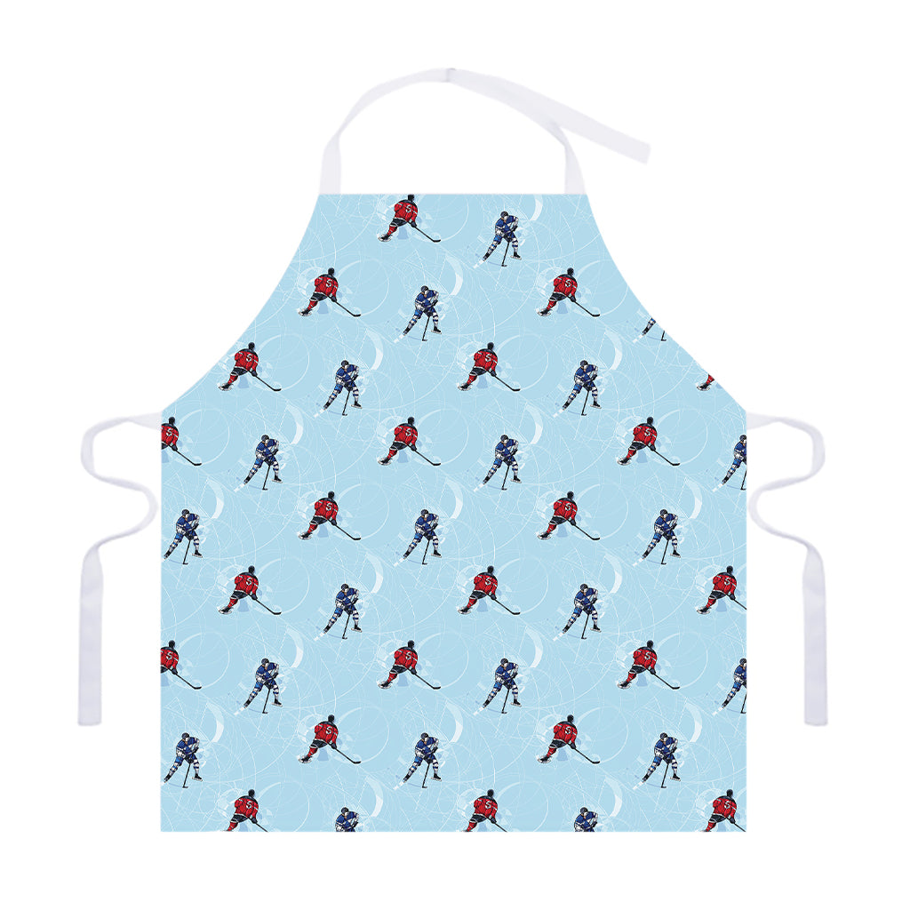 Ice Hockey Players Pattern Print Adjustable Apron