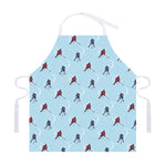 Ice Hockey Players Pattern Print Adjustable Apron