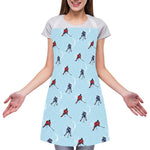 Ice Hockey Players Pattern Print Adjustable Apron