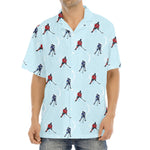 Ice Hockey Players Pattern Print Aloha Shirt