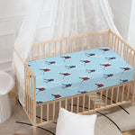 Ice Hockey Players Pattern Print Baby Crib Sheet