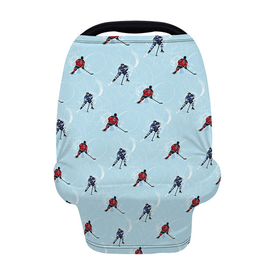 Ice Hockey Players Pattern Print Baby Seat Cover