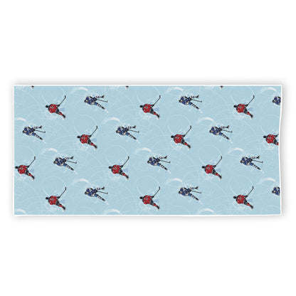 Ice Hockey Players Pattern Print Beach Towel