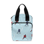 Ice Hockey Players Pattern Print Bible Tote Bag