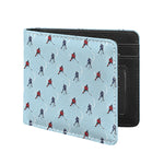 Ice Hockey Players Pattern Print Bifold Wallet
