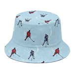 Ice Hockey Players Pattern Print Bucket Hat
