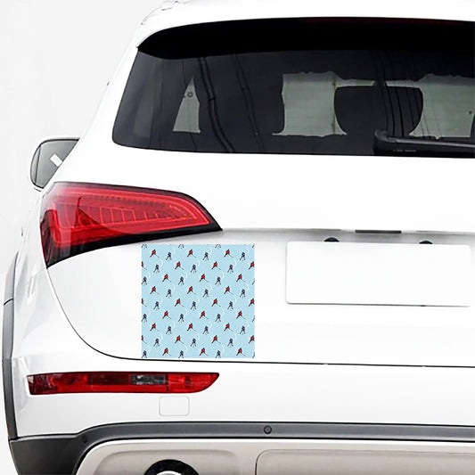 Ice Hockey Players Pattern Print Car Sticker