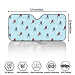 Ice Hockey Players Pattern Print Car Windshield Sun Shade