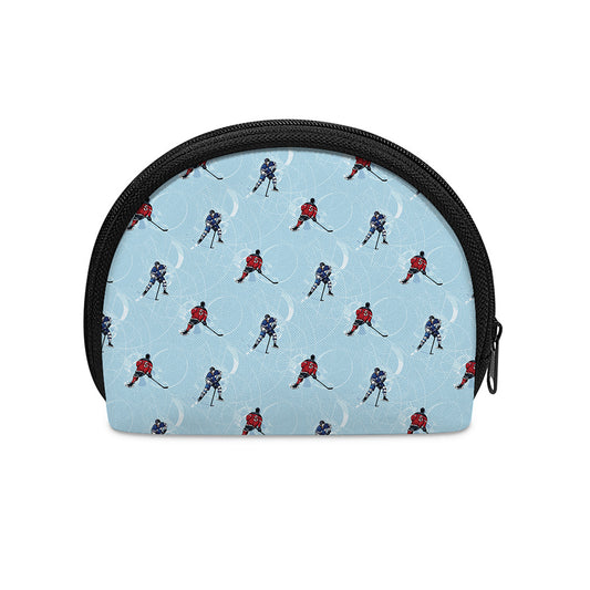Ice Hockey Players Pattern Print Coin Purse