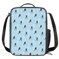 Ice Hockey Players Pattern Print Crossbody Lunch Bag