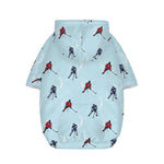 Ice Hockey Players Pattern Print Dog Zip Up Hoodie