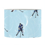 Ice Hockey Players Pattern Print Drum Lamp Shade