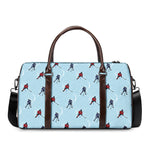 Ice Hockey Players Pattern Print Duffle Bag