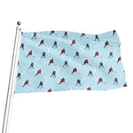 Ice Hockey Players Pattern Print Flag