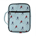Ice Hockey Players Pattern Print Front Pocket Bible Bag