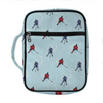 Ice Hockey Players Pattern Print Front Pocket Bible Bag