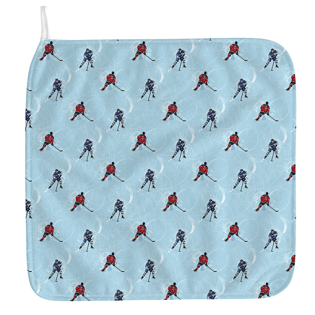 Ice Hockey Players Pattern Print Hand Towel