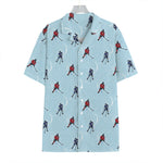 Ice Hockey Players Pattern Print Hawaiian Shirt