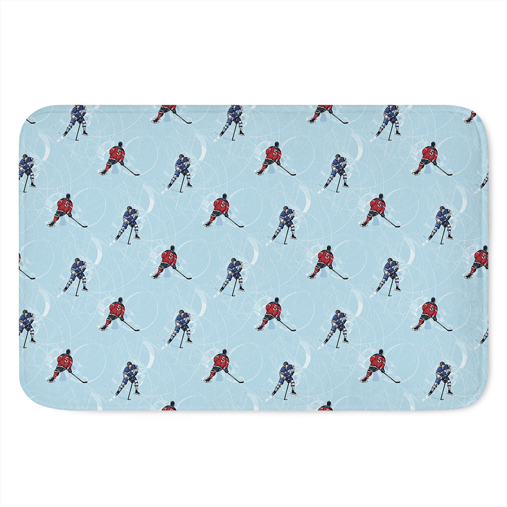 Ice Hockey Players Pattern Print Indoor Door Mat
